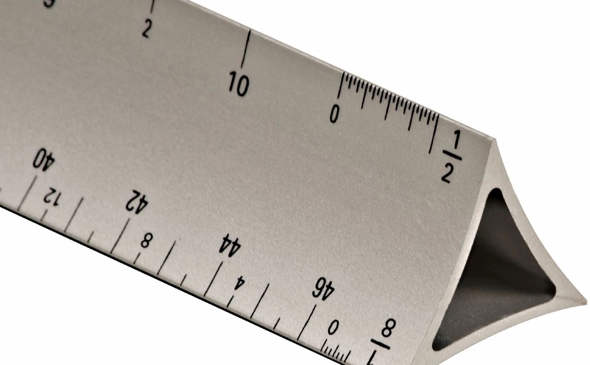 aluminum ruler marking